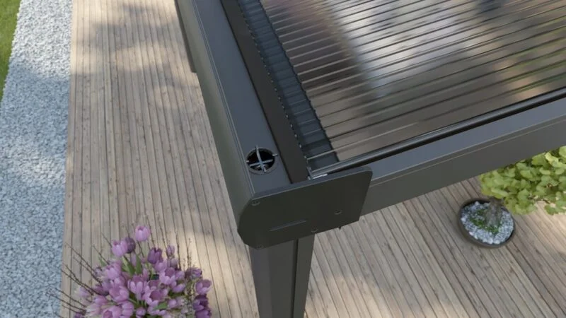 Pergola aluminium - gouttière pergola