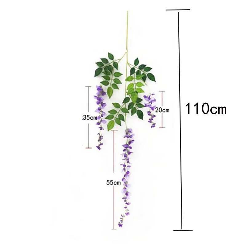 Arche de couronne de glycine en fausse soie, 12 pièces, décoration murale suspendue pour mariage, jardin, bureau, fête, famille, bricolage