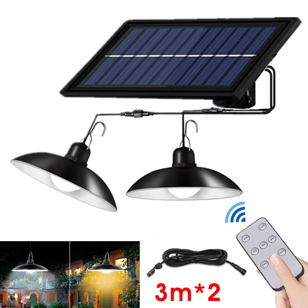 Plafonnier LED solaire avec télécommande, conforme à la norme IP44, éclairage d'extérieur