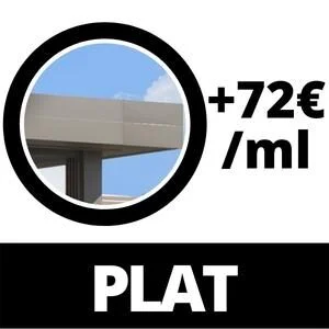 Habillage de Gouttière Plat 22 cm