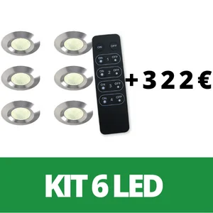 Pack de 6 LEDS Télécommandé